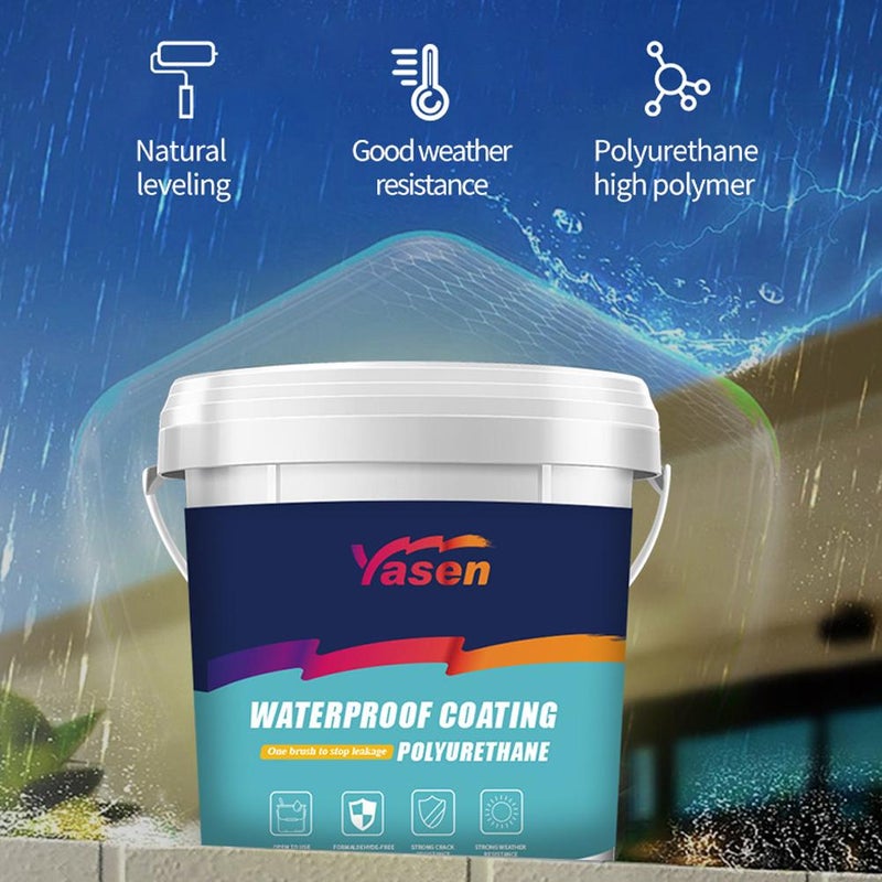 Polyurethane Waterproof Coating, Water Based Polyurethane Grouting Sealant for Roofs,Walls,Garden,Gutter,Concrete Cracks Holes Leak Repair (Gray 300g) - Image 4